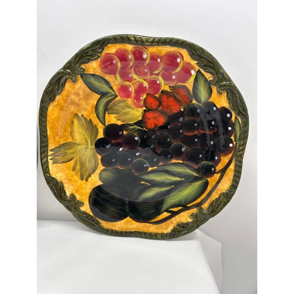 Raymond Waites Renaissance Salad Plates Set Fruit Floral Certified International
